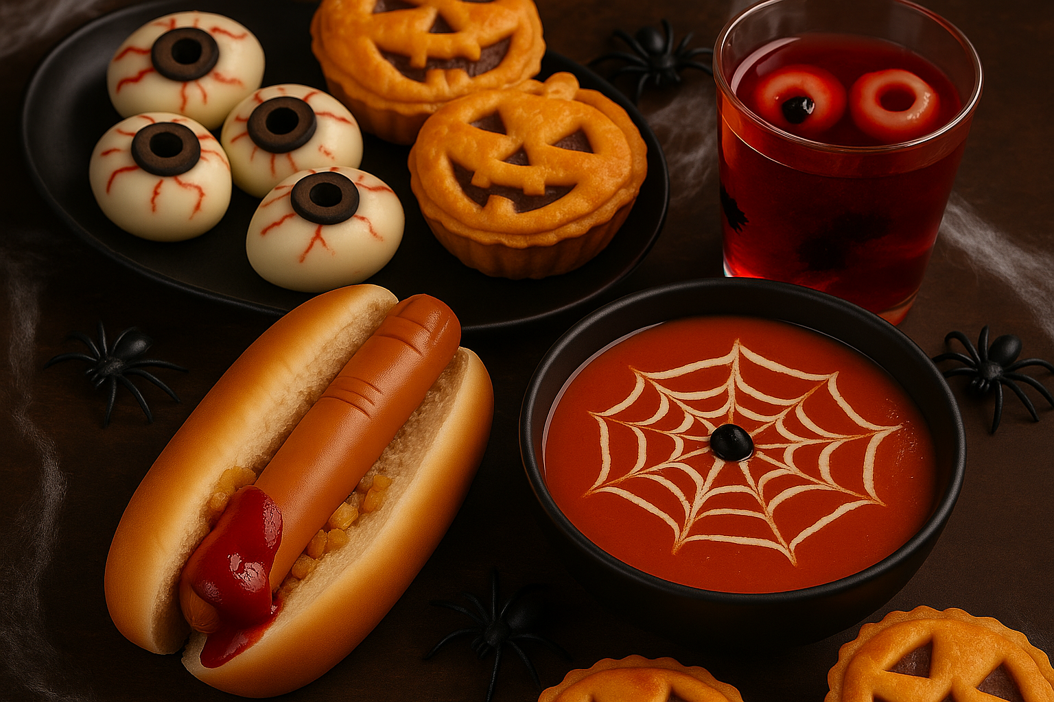 Buffet d'Halloween avec idées effrayantes