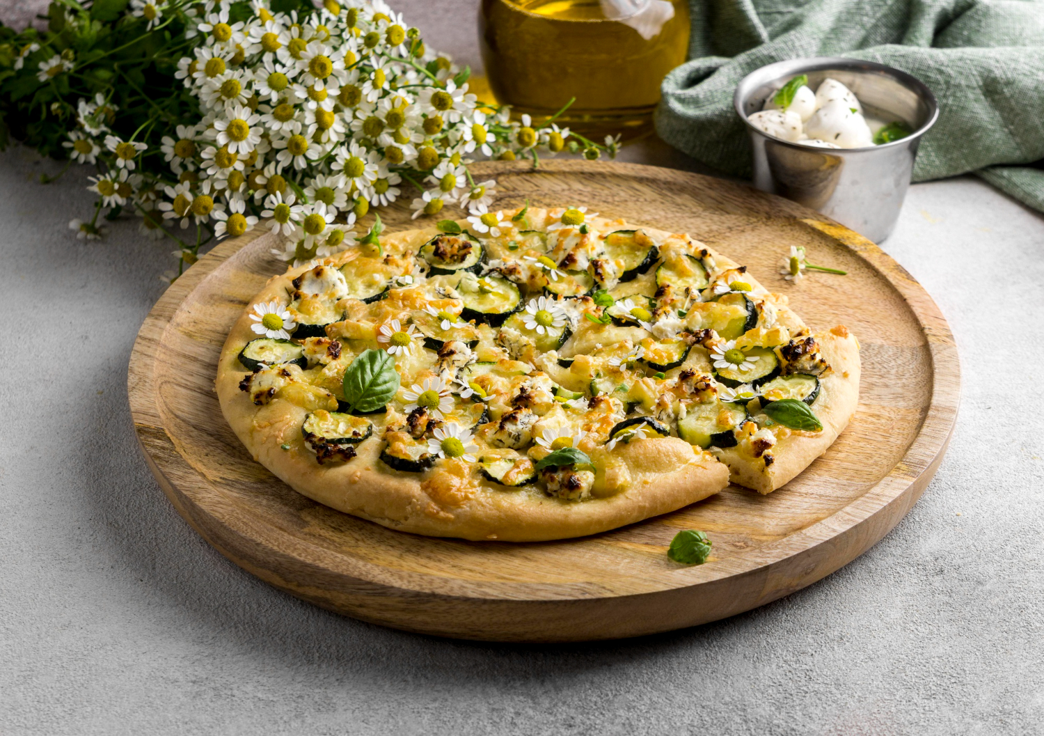 Tarte express courgette mozzarella