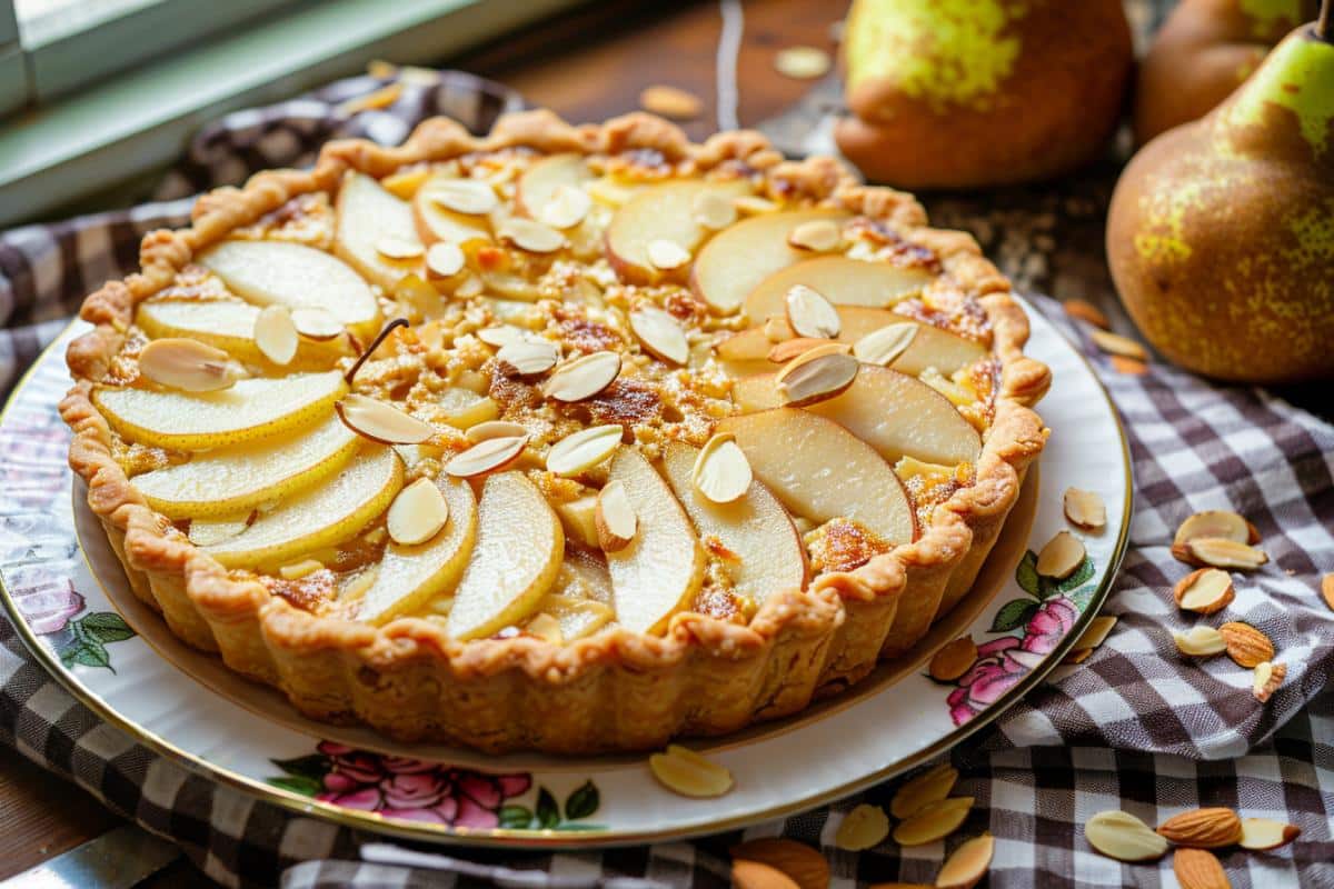 Tarte poires amandes